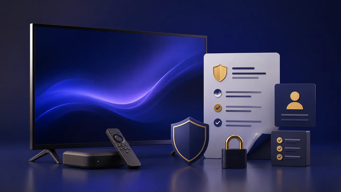 Säker IPTV-användning med tydliga villkor och kontoskydd